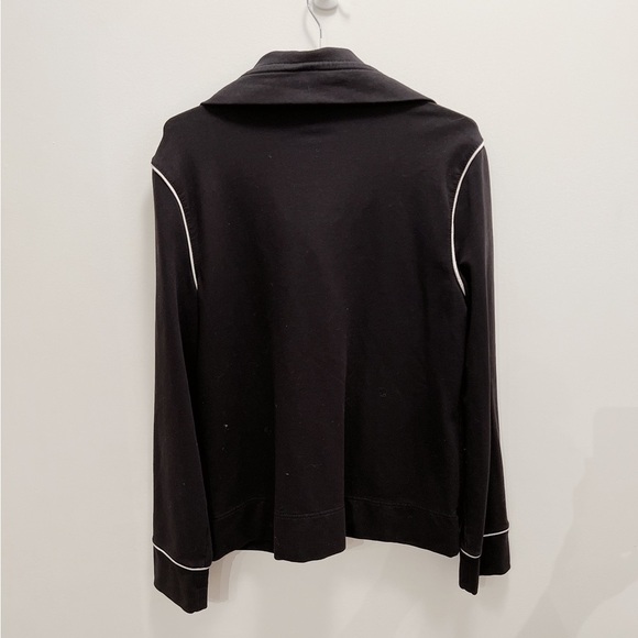 Jones NEW YORK | Black Jacket with White Piping Size Large - Picture 3 of 3